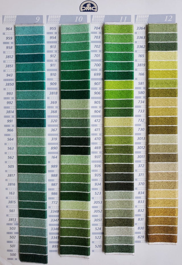 DMC Embroidery Floss (Color # 803 - 988)