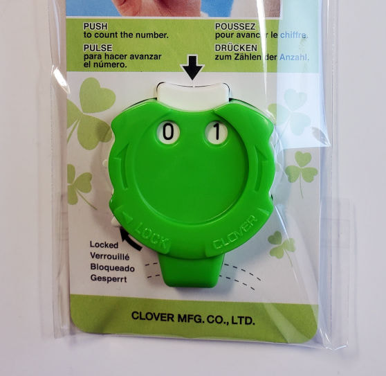 Clover Mini Knitting Counter Pendant Style Lime - Craft Warehouse