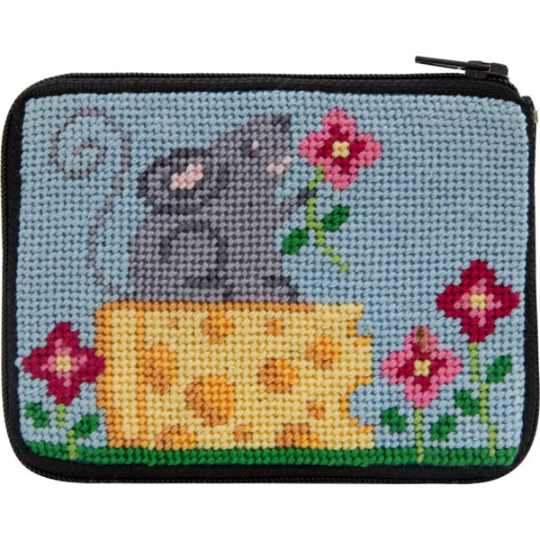 Stitch & Zip Needlepoint Purse Butterfly and Daisy – Needlepoint For Fun