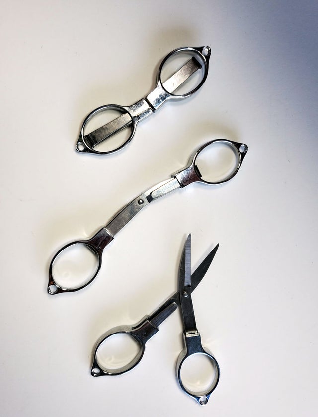Clip On Foldable Scissors • Foldable Scissor Keychain • Foldable Scissor  Clip • Stainless Steel Scissors • Travel Scissors • Mini Scissors